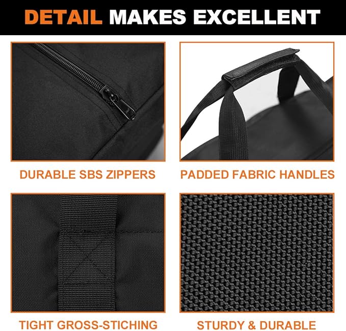 Sports Duffle Bag - Extra Large Travel Duffel Luggage Bag with Upgrade Zipper, Sturdy & Water Resistant, Black (Black 47inch) | Heavy Duty Dual Zipper, 600D Polyester, Oversized Capacity, Sturdy & Water Resistant for Camping Outdoor Moving, Black - Image 4