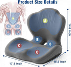 Car Seat Cushion Office Chair Cushion with Lumbar Support Pillow | Ergonomic Seat Cushion for Relieve Sciatica & Tailbone Pain, Ideal for Car Driving Truck Office Chairs Wheelchairs Home Use - Image 8