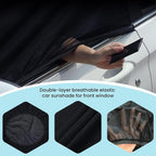 2 Pack 21''x40'' Car Front Side Window Screen Mesh Shades for Camping | Breathable Mesh Car Window Sunshade for SUVs Cars UV-Protection Car Camping Overnight Sleeping Car Window Shade for Baby - Image 5