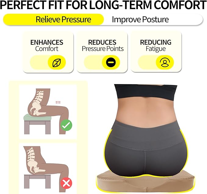 Car Seat Cushion, Comfort Memory Foam Seat Cushion for Driving - Image 3