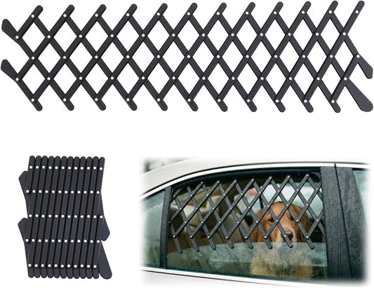 1 Pcs Car Truck Window Pet Gate Extendable Window Guards for Dogs | Puppy Ventilation Grill Mesh Vent, Security Lattice, Telescopic Fence for Truck SUV Pet Safety Protection Summer Airflow by Sunnymove