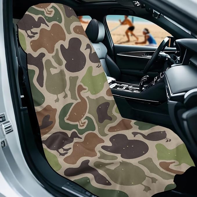Car Towel Seat Cover Camo Duck Car Seat Cover Protector Breathable Comfortable Cars Interior Accessories Easy to Installation for Cars SUV Trucks - Image 2