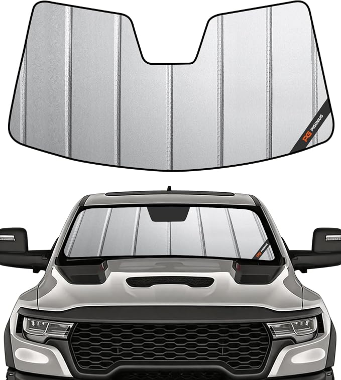 Pigenius Windshield Sunshade for Ram 2500/3500/4500/5500 2025-2026, Custom Front Window Sun Shade - Safeguard by Pigenius