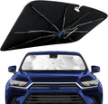 Windshield Sun Shade for Toyota Grand Highlander 2024-2026,UPF50+ Keep Cool | 360°Rotating Shaft, Custom Fit Umbrella Sunshade for UV Blocking, Interior Heat Protection, Easy Storage for Camping / Naps by Lonyaqui