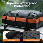 DUMOS Car Roof Bag Cargo Carrier Waterproof 20 Cubic Feet for All Vehicles | Rooftop Bag with Anti-Slip Mat, Combination Luggage Lock, Reinforced Straps & Door Hooks, Fit Vehicles with/without Roof Rack - Image 4