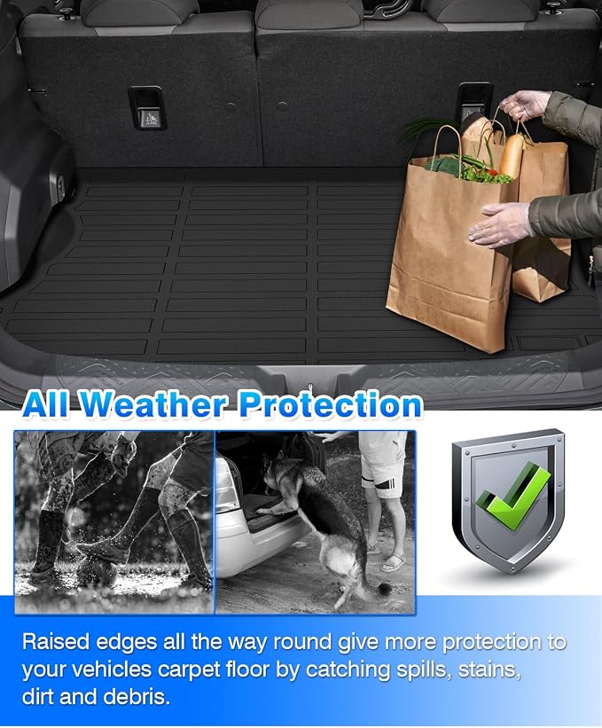 Cartist Cargo Liner Fits for 2018-2023 Crosstrek & 2017-2023 Impreza (Not fit Crosstrek Hybrid Models) Accessories All Weather Trunk Mat for Crosstrek Carpet Protection TPE Heavy Duty - Image 3