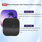 Gven Windshield Sun Shade for Car 2-Piece Foldable Sunshade for Front Windows, Blocks UV Rays, Automotive Interior Sun Protection Car Summer Accessories（Sunset,S） - Image 3