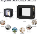 Clear Makeup Bag with Mini Cosmetic Bags,Travel Toiletry Bag for Women,Portable Cosmetic Bag Case, Transparent Waterproof Cosmetic Organizer Storage Bag for Women Men - Image 4