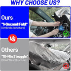 Windshield Sun Shade Umbrella for Toyota Prius 2016-2022 Front Window | Foldable Sunshade with 360° Rotating Shaft, Custom Fit Car Shades for Prius Accessories with UV & Heat Protection - Image 2