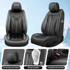 Fit Pathfinder Car Seat Covers Premium Leather for Nissan Pathfinder 2011-2025 2026. Waterproof， Breathable, Scratch-Resistant & All-Weather Seat Cushion Protector（2 Front Seats,All Black - Image 2