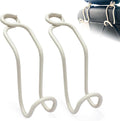 Purse Hooks for Car - 2 Pack Back Seat Storage Holder - Beige Leather/2L | Universal Car Headrest Hanger with Anti-Drop Lock Loop for Hat Bag Grocery Handbag Coat Must Have Stuff for Vehicle Truck SUV by Idefair