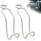 Purse Hooks for Car - 2 Pack Back Seat Storage Holder - Beige Leather/2L | Universal Car Headrest Hanger with Anti-Drop Lock Loop for Hat Bag Grocery Handbag Coat Must Have Stuff for Vehicle Truck SUV by Idefair
