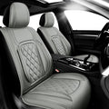 Fit Highlander Premium Leather Car Seat Covers for Toyota Highlander 2007-2025 2026 - Waterproof，Breathable，All-Weather Seat Cushion Protecto & Airbag Compatible, 2 Front Seat Gray by Unknown