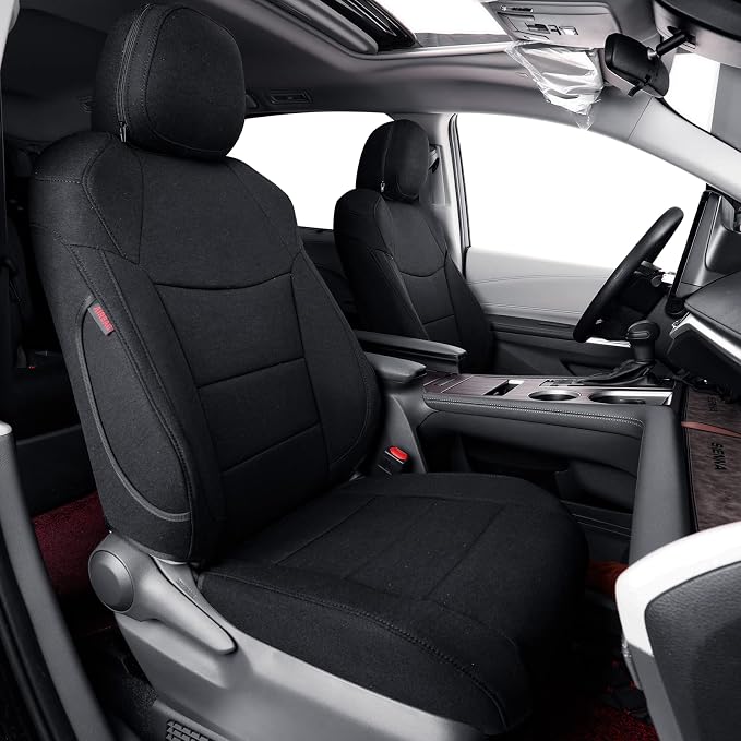 Sienna Seat Covers Custom Fit for 2021-2026 Toyota Sienna LE/XLE (8-Seater),2nd Row Bench w/Removable Seat,Breathable UV-Resistant Polyester Car Seat Protector (Full Set,Black) by Coverdream