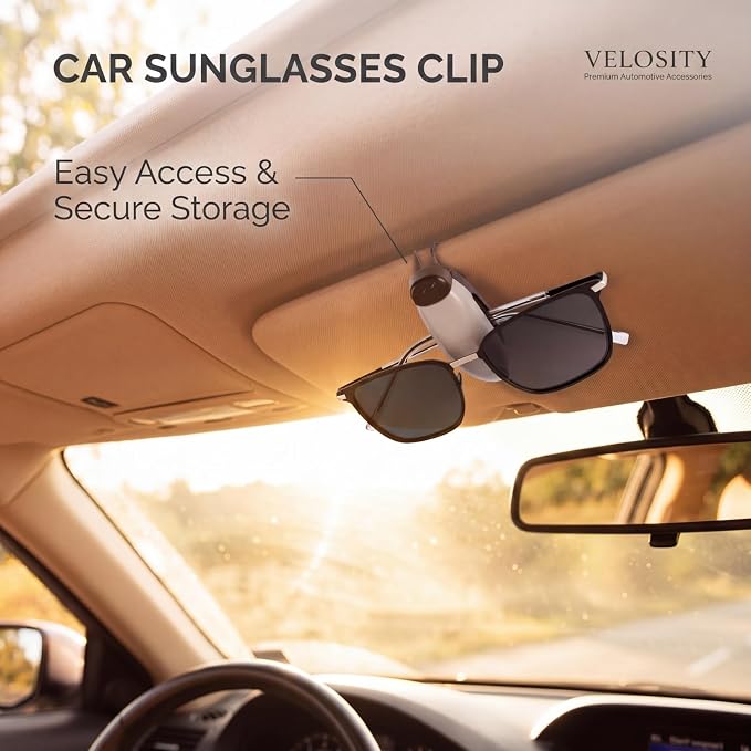 Frienda 10 Pieces Auto Car Vehicle Sun Visor Clip Holder for Sunglasses Glasses Holder Hanger Eyeglasses Mount Ticket Card Clip Car Accessories(Gray) - Image 3