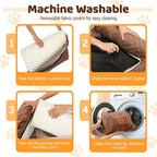 Dog Car Seat for Medium/Large Dogs up to 60LBS Memory Foam Dog Booster Seat | with Thick Cushion, Pet Car Seat for Back with Detachable Washable Cover, Storage Pockets for SUV, Pick Up, Trunk, Brown - Image 6
