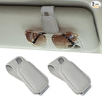 Yuoyar 2 Packs Magnetic Sunglass Holder for Car Visor (Grey) | Magnetic Interior Car Accessories by YUOYAR