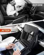 NEVERLAND Car Steering Wheel Desk for Laptop - 3-in-1 Car Tray | Fits < 15.75" Wheels, Portable, Car Desk Table Tray for Commuters and Kids, Holds 15" Laptops & 6.6 lbs Load - Image 2