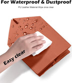 Tissue Box Cover for PU Leather, Modern Simple Solid Color Holder Square Tissue Bag, Ideal for Bathrooms,Office,Car,Outdoor Tent,Dining Table,5"X5"X5", Single Dry Rose - Image 6