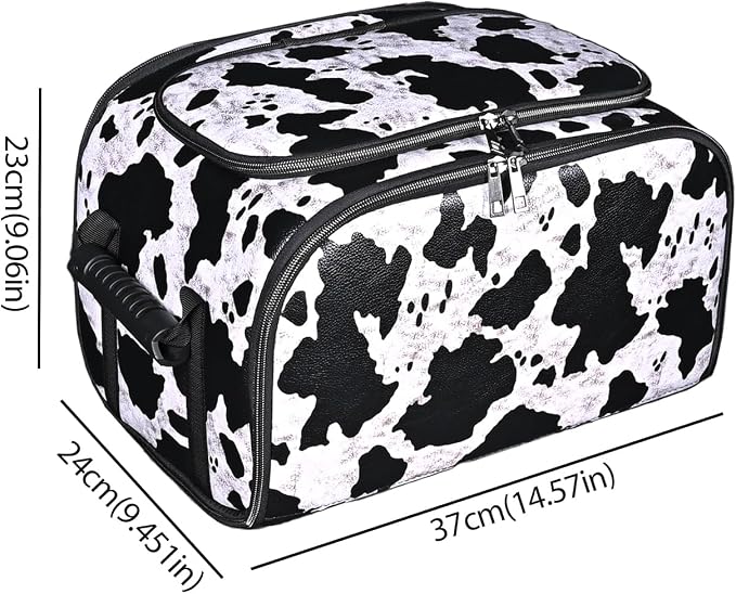 Cow Print Insulated Cooler Bag for Car, Multi-Mode Portable Thermal Lunch Cooler Tote, Reusable Thermal Storage Bag for Drinks, Snacks & Food, Ideal for Car Seat, Trunk, Road Trips & Travel - Image 3