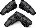 Boao 4 Pack Sunglasses Holder Car Visor Clip,Black | Double-ended Design for Glasses and Tickets, 180 Degree Rotational Mount, Fits Sun Visors, Keeps Eyewear Accessible by Boao