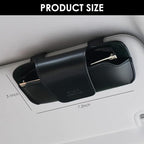 Sunglass Holder for Car Visor, Car Sunglasses Holder Leather, Eyeglasses Holder Glasses Storage Case Visor Accessories - Image 4