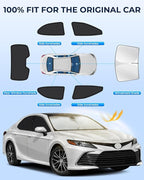 for Toyota Camry 2018-2024 Car Window Shades, 8Pcs Full Window Covers | Privacy Sun Shade Set for Front Windshield Side and Rear Windows, Keeps Vehicle Cool for Camping Napping - Image 6
