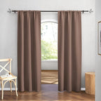 RYB HOME Blackout Curtains for Bedroom Living Dining Room 84 inches Long | Privacy Protection, Thermal Insulated, Sunlignt Heat Blocking, Drapes for Nursery Rental Room, W42 x L84, Mocha, 2 Panels - Image 2