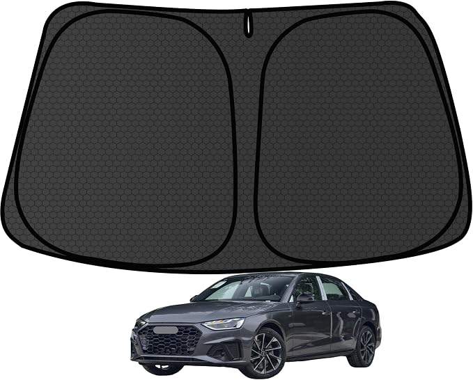 A4L Windshield Sun Shade for Audi A4L 2018-2025 Blocks UV Rays Accessories,1:1 Custom Foldable Thickened Wear-Resistant Front Window Sunshade Visor,Keeps Your Car Cooler by Achaltiza