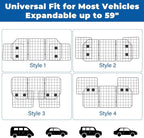 Car Dog Barrier for SUV Adjustable Heavy-Duty Steel Pet Divider Gate | Thickened rust-resistant steel Folding design.Easy install,straps & buckles secure. Fits up to 59".Keeps pets rear-seat safe - Image 4