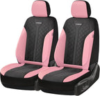 Coverado Car Seat Covers 2-Pack, Luxury Front Seat Covers, Automotive Car Seat Protectors, Pink Driver Seat Covers Universal Fit for SUVs, Trucks, Sedans - Image 6