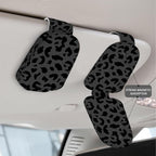 2 Pack Sunglass Holder for Car Visor, Universal Magnetic Car Sunglass Holder for Different Size Eyeglasses, Car Visor Accessories (Leopard-Black) - Image 3