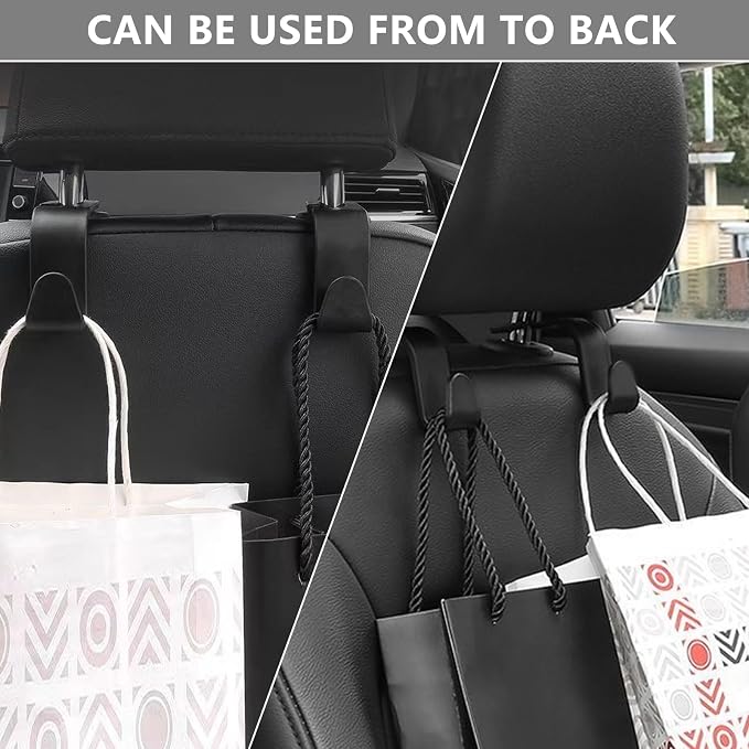 DTDNZKN 8-Pack Car Seat Back Storage Hook | Auto Seat Hook Hangers Storage Organizer Interior Accessories for Purse Coats Umbrellas Grocery Bags Handbag - Image 5
