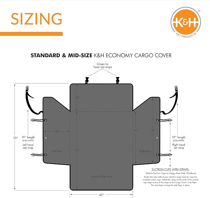K&H Pet Products Economy Cargo Cover Realtree Edge Camo 54 Inches Standard/Mid-Size Vehicle - Image 6