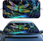 Dragonfly Car Windshield Sun Shade Sun Visor Protector, Universal Fit, 59L x 31.5W Inch, UV Protection, Easy to Use and Store by Unknown