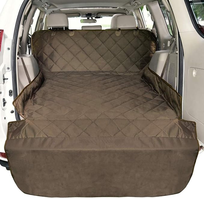 SUV Cargo Liner for Dogs - Water Resistant Trunk Cover for Midsize SUVs | Pet Cargo Cover with Bumper Flap Protector, Non-Slip Car Trunk Mat, Dog Car Seat Cover Prevents Scratches Pet Hair Mud Dirt by F-color