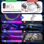 43.3in Acrylic LED Lights for Car, 146 LEDs RGB LED Strip Light | App Control, Music Sync Interior Car Lights for Women Men Gifts - Image 3