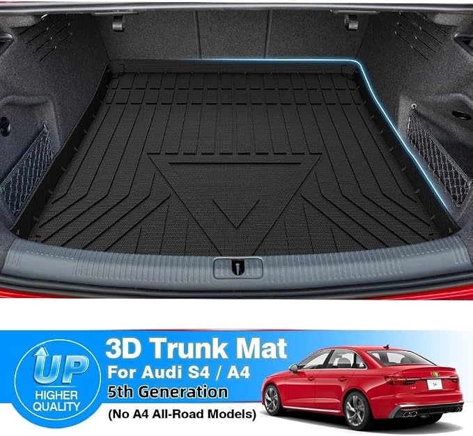 Cargo Liner Fits for Audi A4 / S4 2017 2018 2019 2020 2021 2022 2023 2024 Cargo Mat Trunk Liner Heavy Duty(Not for A4 All-Road Models) - Image 2