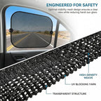 5 Pack Car Window Sunshade Set, Side and Rear | mesh fabric, metal support frame, suction-cup mounting, twist-fold storage, UV and heat blocking - Image 4