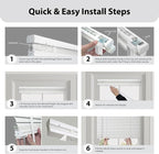 DEZ FURNISHINGS Cordless No Tools 1" Magnet Mini Blinds for Metal Doors, Room Darkening, 25" W x 42" H, White - Image 6