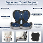 Car Seat Cushion for Long Driving, Office Chair Cushion | Truck Seat Cushion, Increase Height by 3.94 Inch, Double Non slip, Improves Sitting Posture, Sciatica & Tailbone Pain Relief - Image 4