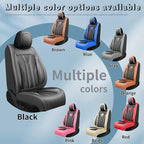 Fit bZ4X Premium Leather Car Seat Covers for Toyota bZ4X 2023-2025 2026 - Waterproof，Breathable，All-Weather Seat Cushion Protecto & Airbag Compatible, Full Set All Black - Image 5