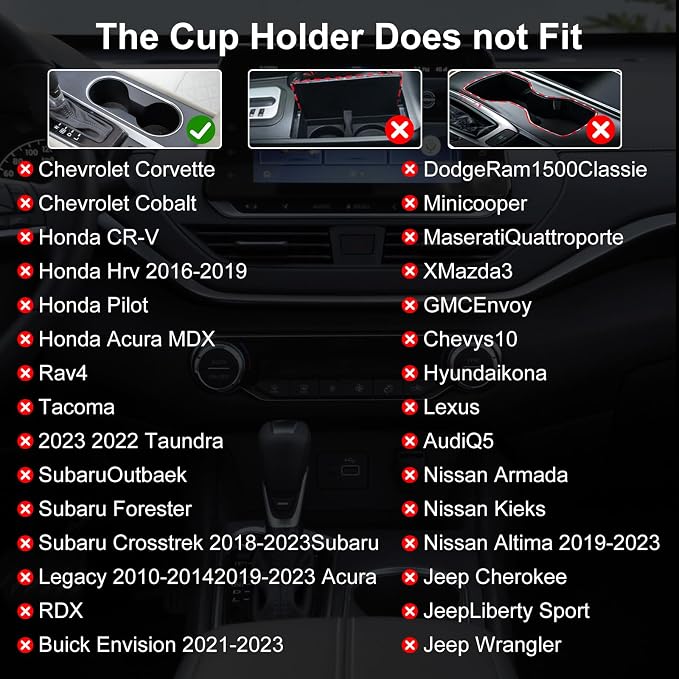 Car Cup Holder Expander Tray with Phone Slot | 9.5in removable tray, fits 16-46oz bottles, universal for cars & Tesla Model Y/3, road trip use - Image 8