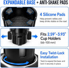 Magnetic Cup Holder Phone Mount for Car, Dual Cup Holder Adjustable Arm | 2-in-1 phone mount & cup expander, cleaner car, no interior damage, no suction, no adhesive, no vent clip, safer no-drop hold - Image 3