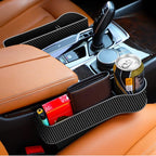 Car Seat Gap Filler Organizer, 2 Pack Multifunctional Auto Console Side Storage Box with Cup Holders 2 Seat Hooks for Drink, Car Organizer Front Seat for Holding Phone, Sunglasses - Image 6