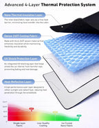 EcoNour Windshield Sunshade Compatible for Cadillac XT4 2019-2023 2024 2025 | Sun Visor for Front Windshield & Window Sun Shade Cover, UV Heat Blocker & Protector, Car Accessories - Image 6