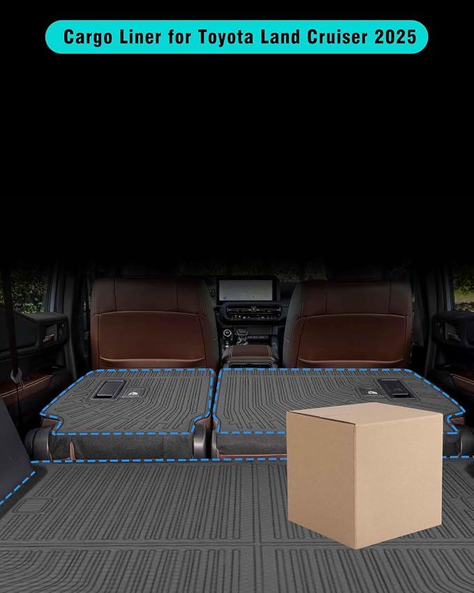 Cargo Mat Cargo Liner for Toyota Land Cruiser 2024 2025 Accessories Trunk Mat Back Seat Cover Protector Backrest Mat Dog Liner - Image 2