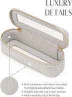 Slim Makeup Brush Bag Travel Clear Toiletry Bag for Women Cute Make Up Bag for Traveling Cosmetic Bag Organizer Waterproof Tansparent Beauty Makeup Case Blue Gray - Image 6