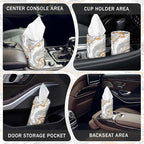 Arttown Car Tissue Holder for Cup Holder Facial Tissues 12 Pack Marble | Modern Bulk 3-Ply,Refillable Marble Print Cylinder Tissue Boxes,Fit Car Home Office School (600 Sheets Total,50 Sheets Each) - Image 5