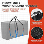 Extra Large travel duffel bag with Strong Handles, Waterproof duffel bag, Durable Zippers, Extra Large Storage Totes for Space Saving and Moving Supplies - Image 3